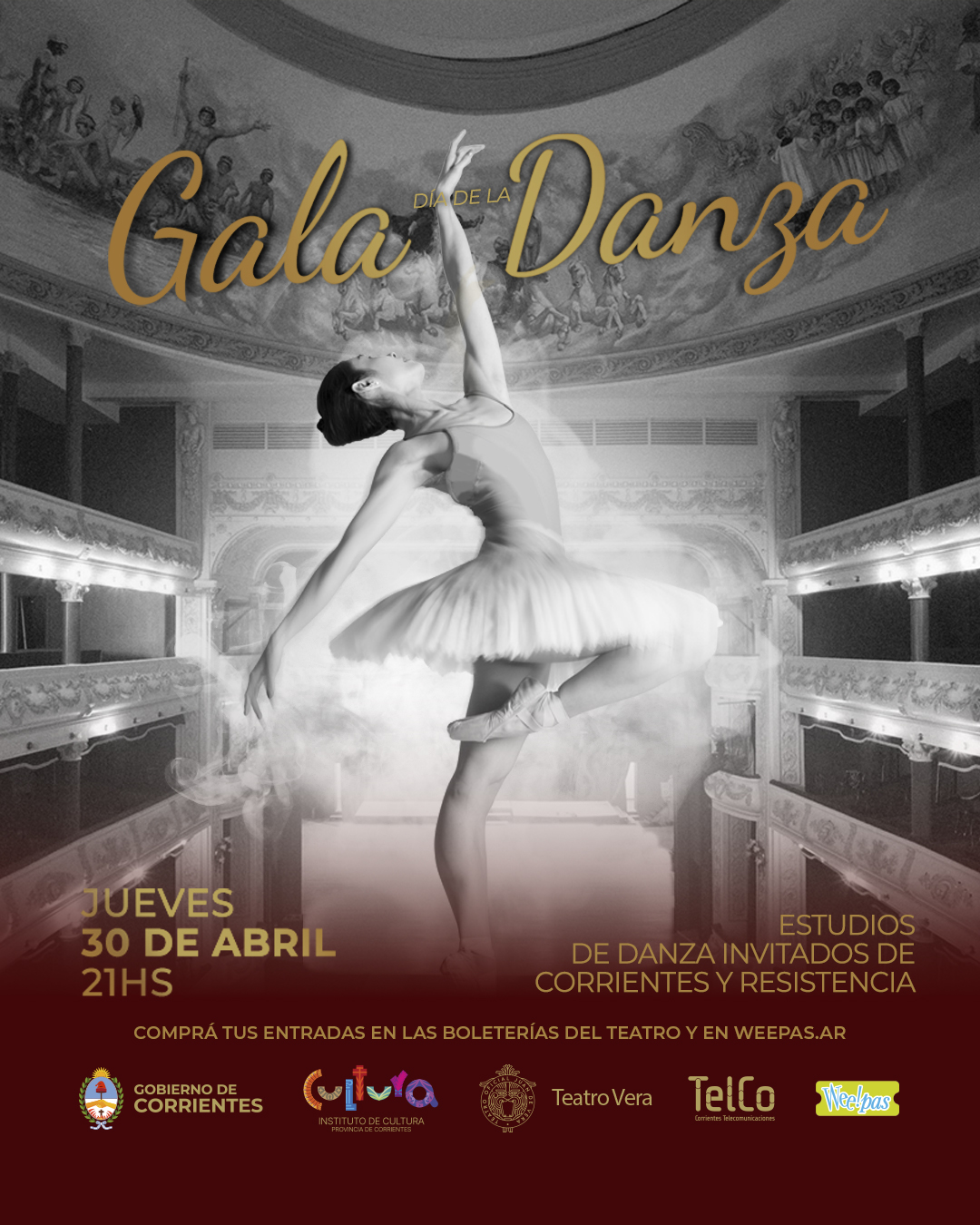 Cultura: el 30 de abril habrá Gala por el Día Internacional de la Danza en el Vera